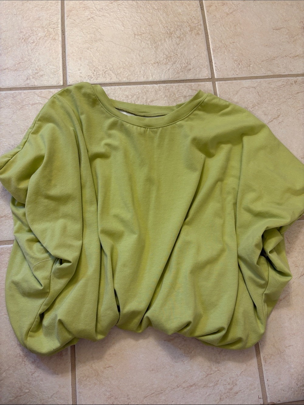 Amazon Light Lime Green Women's Short Sleeve bubble tee